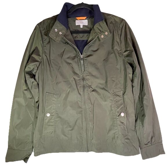 Jack Spade Men's 100% Polyester Peyton Shell Front Zip Jacket, Olive, S/P - Picture 1 of 8
